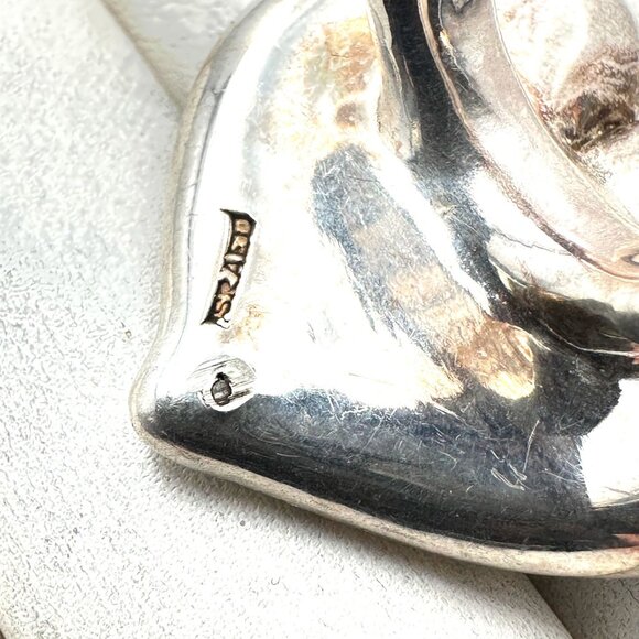 Isreal Sterling Silver Large Heart Ring Size 7 Weight 10 Grams Best Gift for Her - Picture 4 of 4